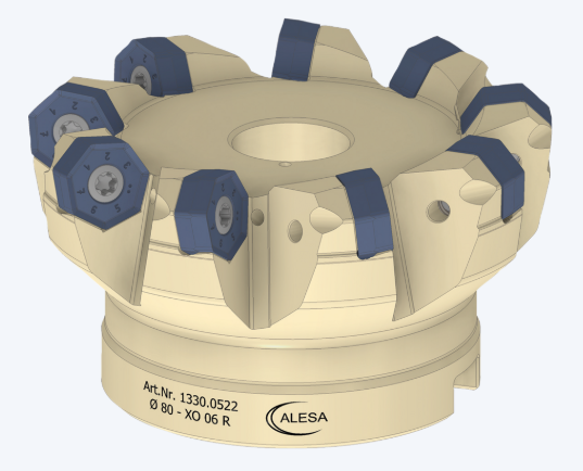 瑞士ALESA,銑刀,帶可轉位刀片的銑刀,ALESA HEPTA,銑頭 XO 06,13300系列