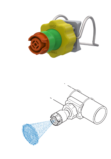 加拿大BEX Engineering-k球夾式噴嘴 -K-Ball ZS Assembly，設計用于多級清洗機和噴淋清洗機