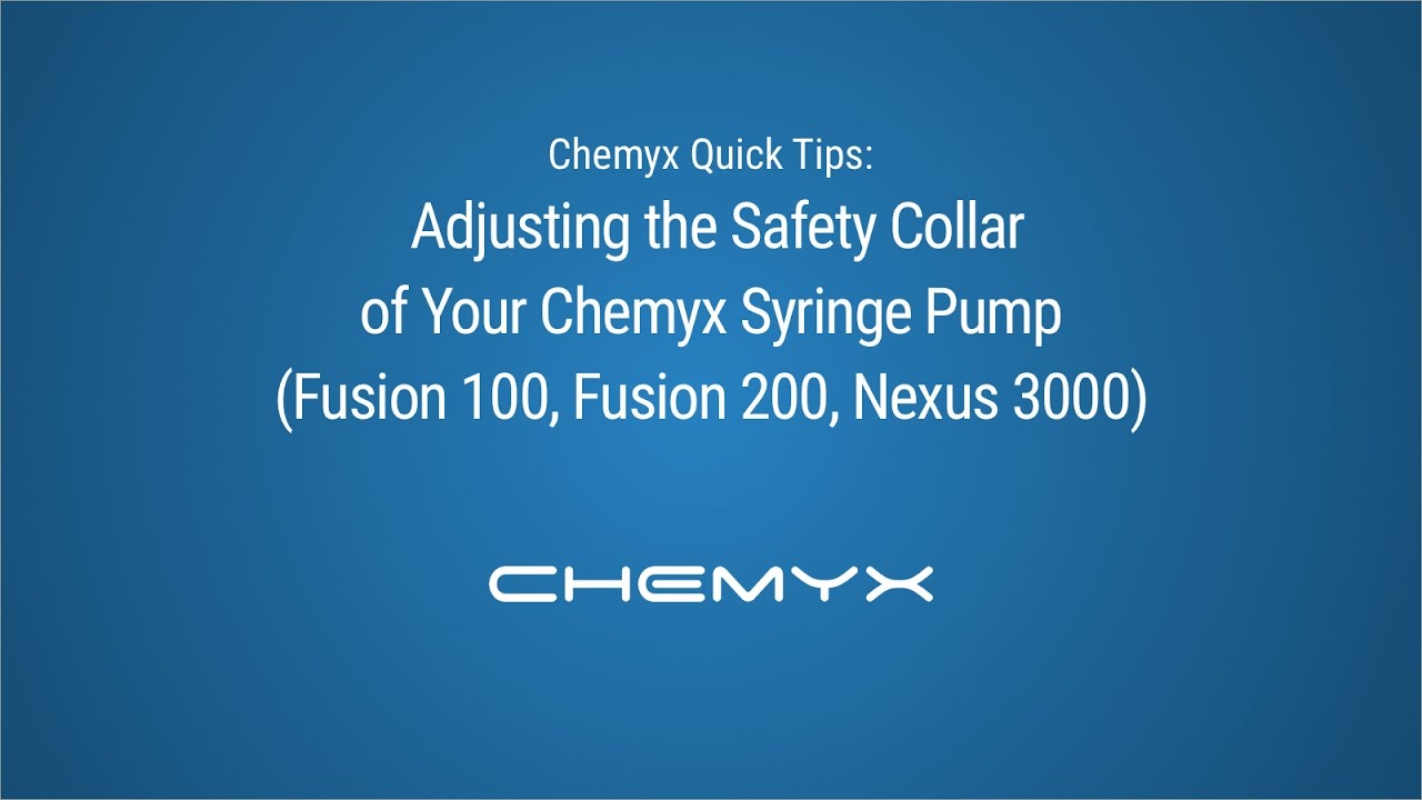 美國Chemyx Fusion 系列精密微量注射泵 如何調整注射泵的安全環（Chemyx Fusion系列）