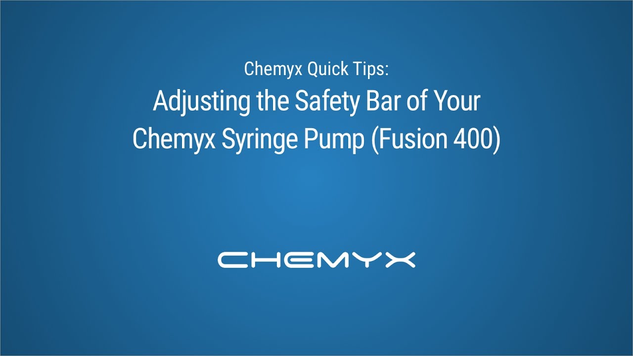 美國Chemyx Fusion 系列精密微量注射泵 如何調整注射泵的安全桿（Chemyx Fusion 400）