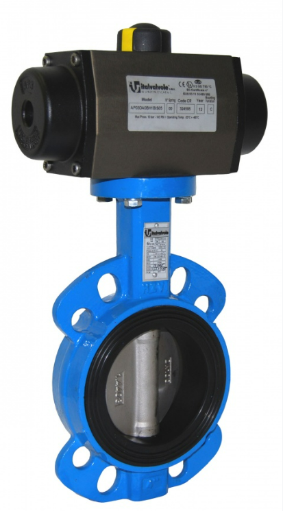 意大利 ITALVALVOLE Butterfly valves 蝶閥 14355 – IVBF/WAF BUTTERFLY V DN125 301E GS/316 EPDM PN06/16 ITAL 40 DE