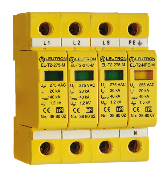 德國LEUTRON EL-T2/3+1-275-FM防雷器,II型避雷器,LEUTRON代理,LEUTRON防水避雷器,LEUTRON電力避雷器