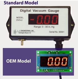 美國L. J. Engineering  0 to 19.99 in. H2O 真空數(shù)字壓力表