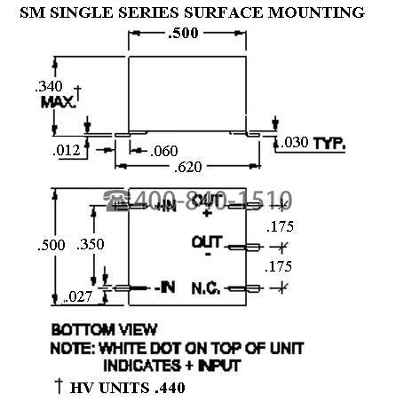 表面安裝微型DC-DC轉換器 PICO微型直流到直流轉換器 SM/SAT/SDT/SMV/SA/SVV/SB/SC/SE