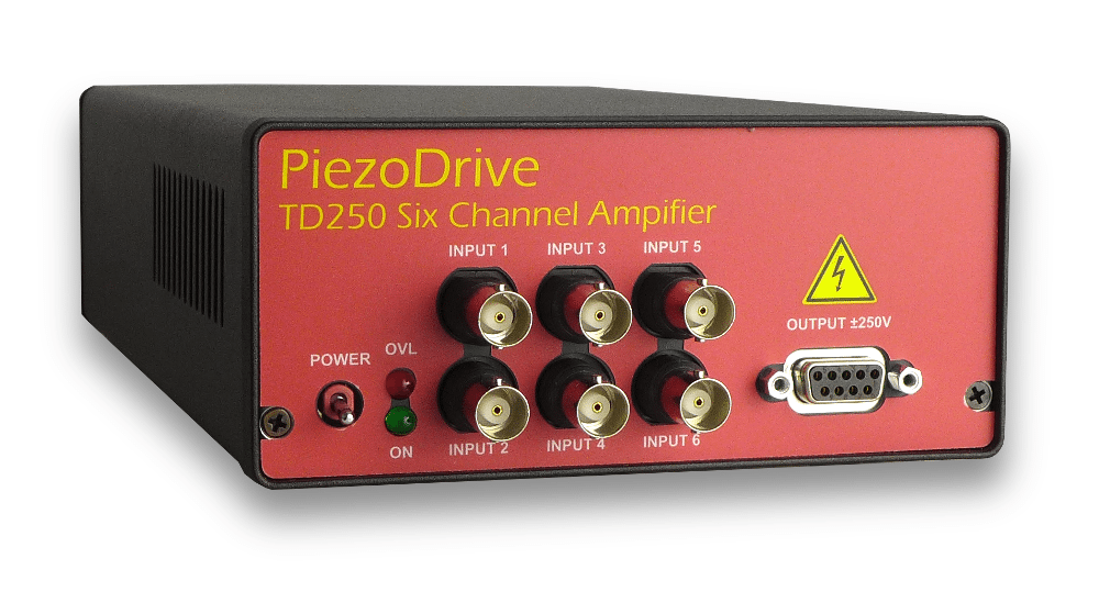 TD250 – Six Channel 250V Amplifier for Driving Piezo Tubes 6通道放大器用于驅動壓電管