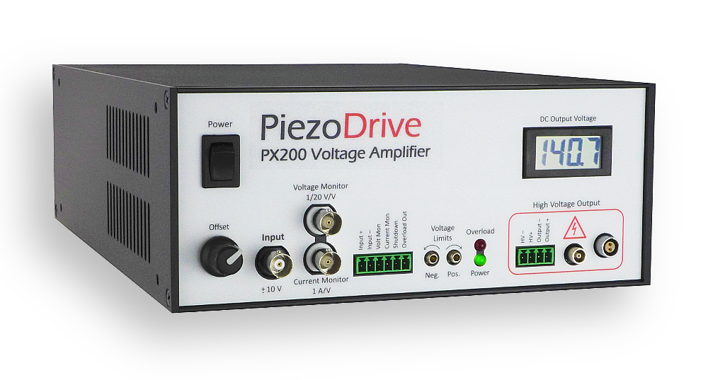 澳大利亞PiezoDrive驅(qū)動 PX200 – 140瓦電壓放大器 高帶寬，低噪聲線性放大器，用于驅(qū)動壓電執(zhí)行器。