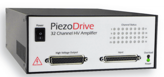 Piezodrive PD32壓電驅動電源，多通道驅動電源，32通道壓電驅動器，高壓電源，壓電驅動高壓電源，電壓放大器，可驅動32個壓電致動器，