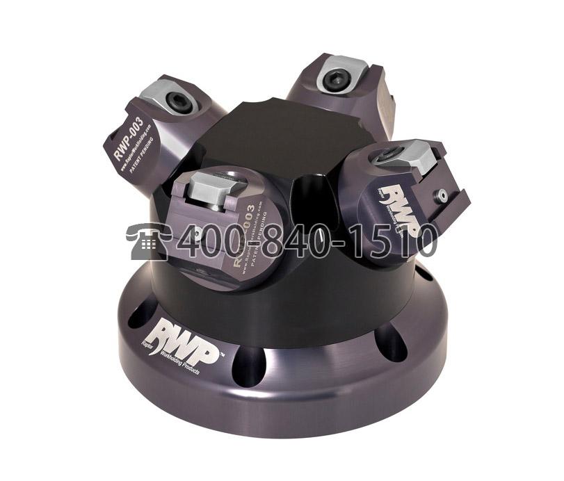 美國Raptor Workholding Products 燕尾夾具，RWP-003-4X，Raptor Nest 4 RWP-003燕尾固定裝置 3.8“Dia. BC，端銑刀，銑刀，銑削夾具，銑削夾具，銑削加工，銑削力， 五軸夾具，內(nèi)漲夾具