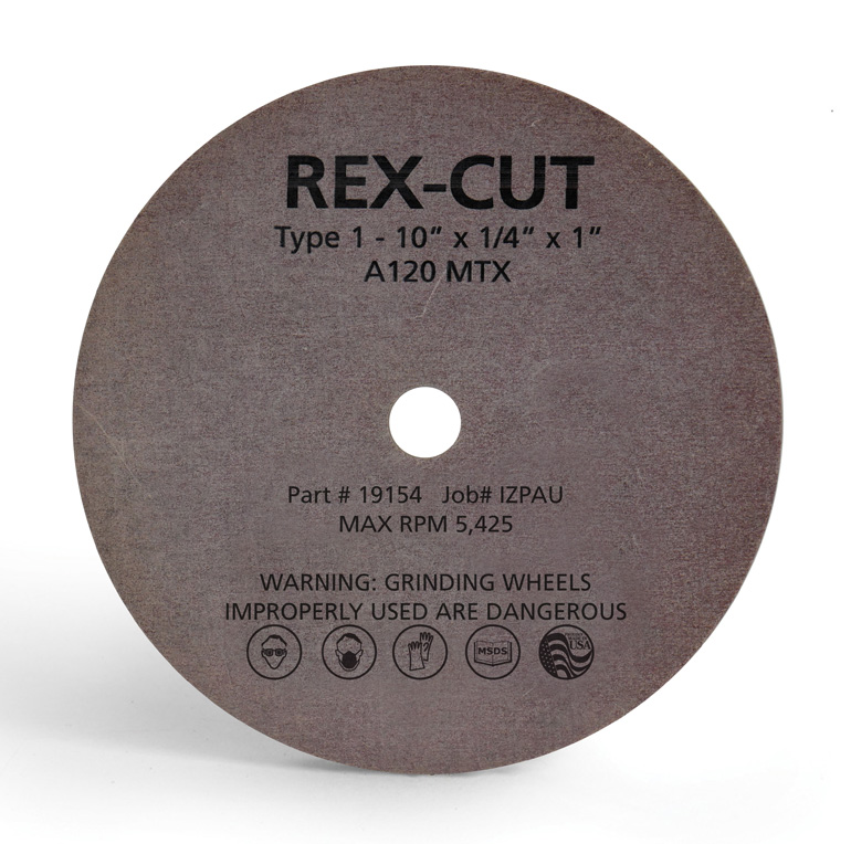 Rex-Cut,T1 去毛刺和表面整理砂輪,棉纖維工作臺砂輪