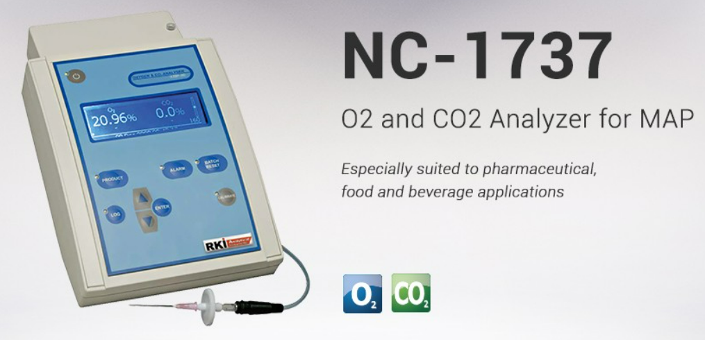 德國 RKI Analytical  NC-1737 O2 and CO2 Analyzer for MAP NC-1737 MAP氧氣和二氧化碳分析儀