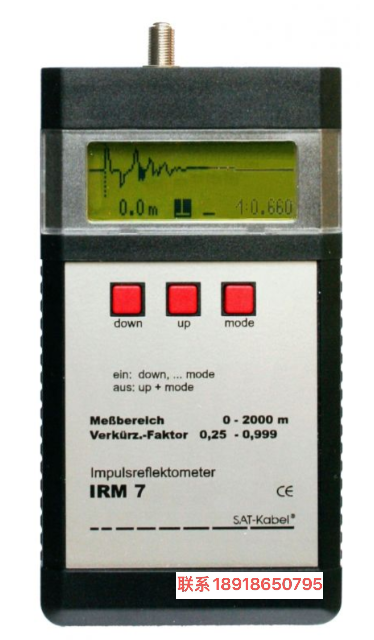 SAT-Kabel,IRM 7,LCD顯示屏,脈沖反射儀,故障定位和檢查