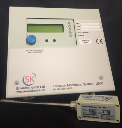 英國SK Environmental,燃燒裝置測量,SK 2950 型煙氣分析儀,用于控制氧含量或發(fā)出警報(bào)并觸發(fā)外部設(shè)備, 熔爐,焚燒爐,鍋爐