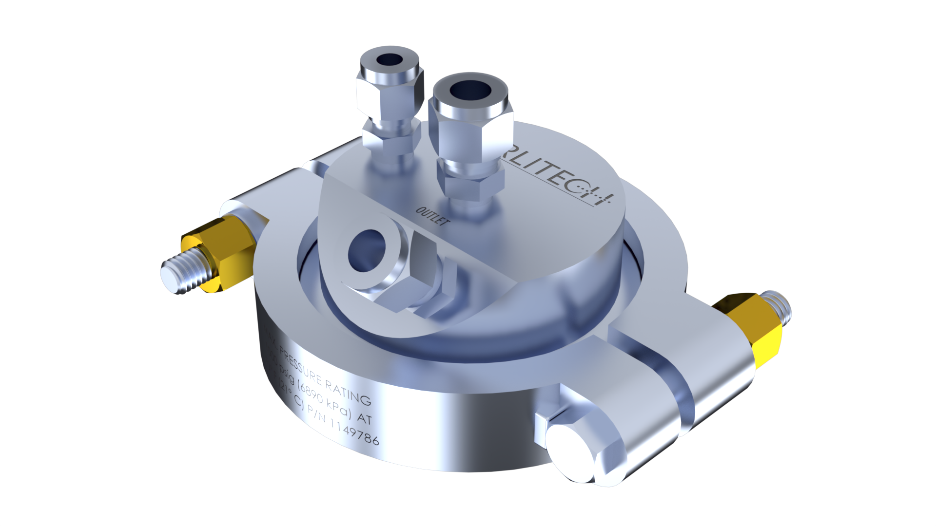 美國 Sterlitech CF047 Circular Cell Assembly, Crossflow, 316 SS 圓形過濾槽 橫流膜池