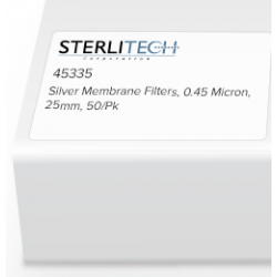 美國 Sterlitech Silver Membranes Sterlitech Silver Membrane, 0.45 Micron, 25mm, 50/Pk 銀膜