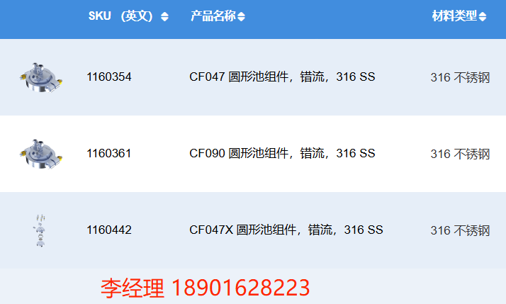 Sterlitech Pioneer Researcher Cells 膜過濾器 – CF047 Circular Cell Assembly, Crossflow, 316 SS