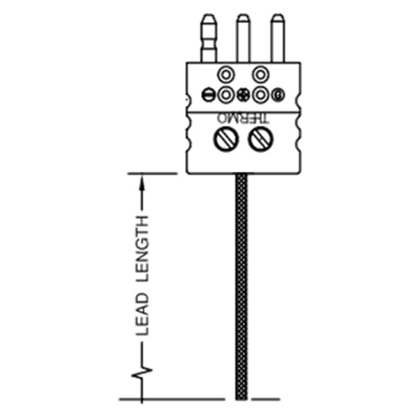 美國THERMO ELECTRIC 帶引線電阻溫度檢測器,溫度傳感器,鉑電阻溫度探頭玻璃纖維隔熱層不受高達950°F的熱區(qū)影響,500°F防腐保護