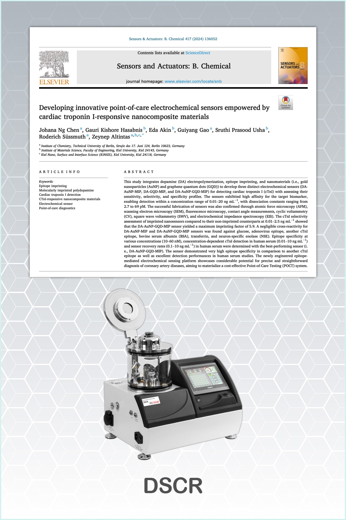 【論文】Cardiac Troponin I Sensors Gold Sputtered By Vac Coat DSCR for SEM Analysis