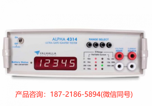 美國VALHALLA SCIENTIFIC Alpha 4314數(shù)字引爆器測試儀 便攜式數(shù)字歐姆計