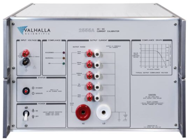 美國 Valhalla Scientific,電流校準器,2555A 100 安培電流校準器和交流/直流跨導放大器